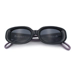 Womens Metal Chain Jewel Arm Oval Rectangle Mod Plastic Sunglasses