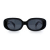 Womens Metal Chain Jewel Arm Oval Rectangle Mod Plastic Sunglasses