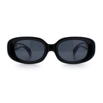 Womens Metal Chain Jewel Arm Oval Rectangle Mod Plastic Sunglasses