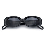 Womens Metal Chain Jewel Arm Oval Rectangle Mod Plastic Sunglasses