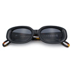Womens Metal Chain Jewel Arm Oval Rectangle Mod Plastic Sunglasses