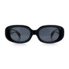 Womens Metal Chain Jewel Arm Oval Rectangle Mod Plastic Sunglasses