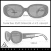 Womens Metal Chain Jewel Arm Oval Rectangle Mod Plastic Sunglasses