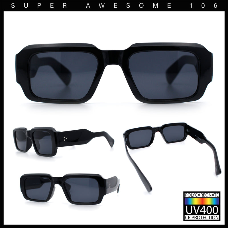 Mod Thick Plastic Minimal Plastic Retro Fashion Sunglasses
