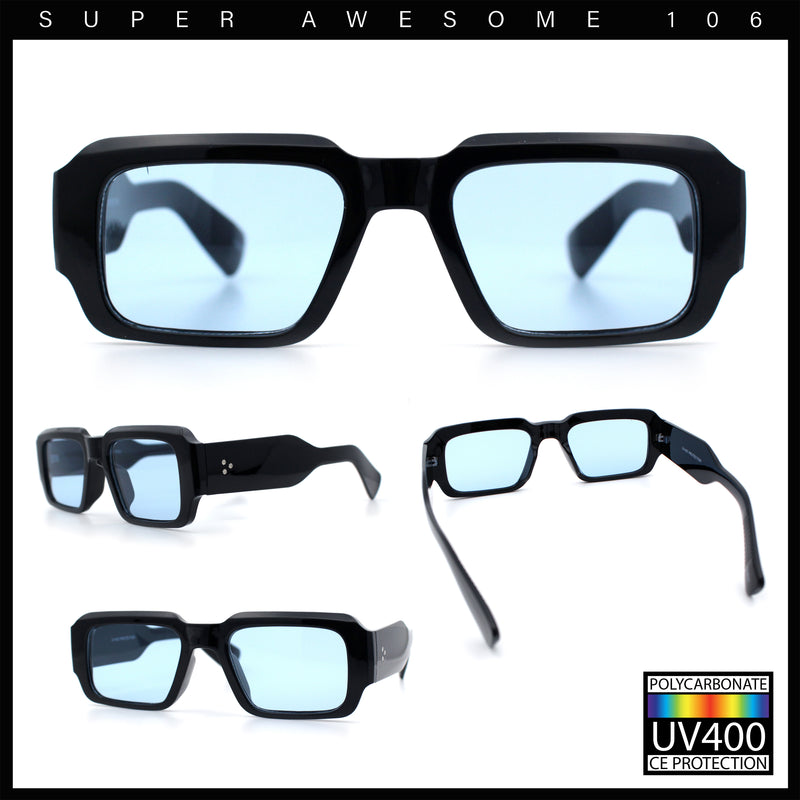 Mod Thick Plastic Minimal Plastic Retro Fashion Sunglasses