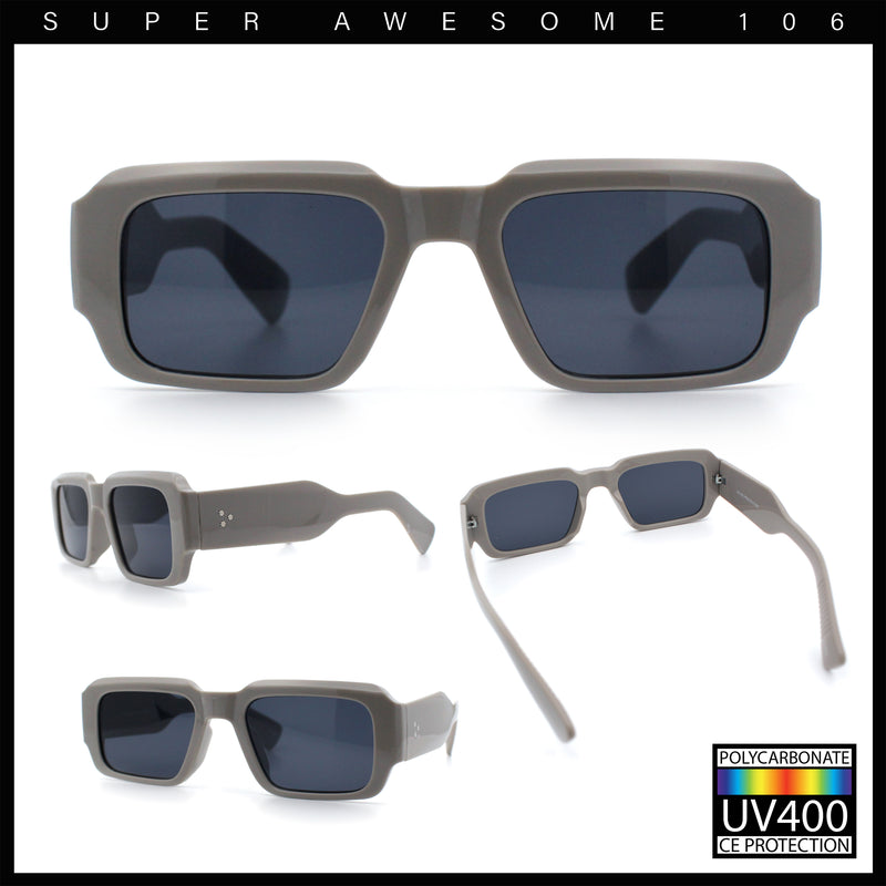 Mod Thick Plastic Minimal Plastic Retro Fashion Sunglasses