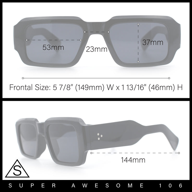 Mod Thick Plastic Minimal Plastic Retro Fashion Sunglasses