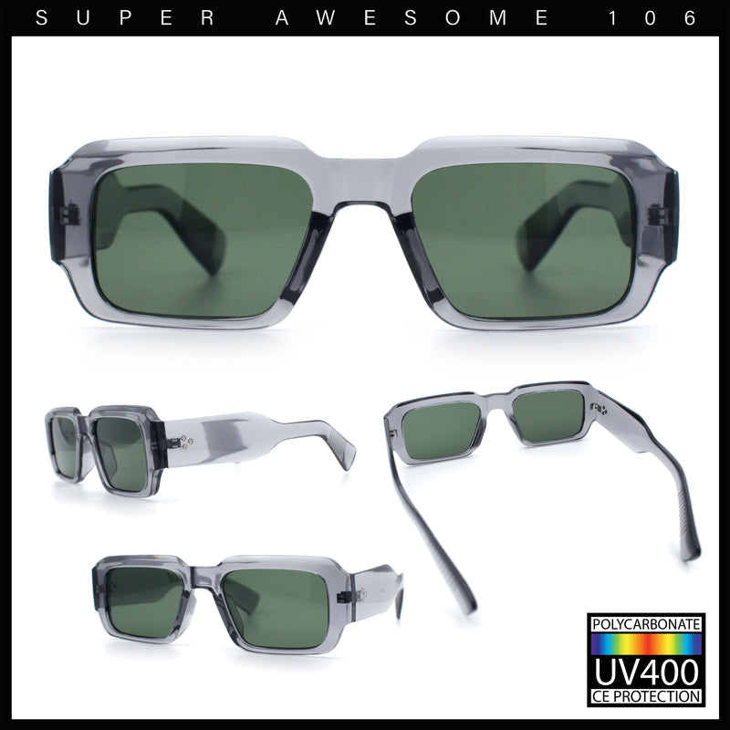 Mod Thick Plastic Minimal Plastic Retro Fashion Sunglasses