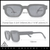 Retro Mod Narrow Rectangle Horn Rim Beveled Thick Plastic Sunglasses
