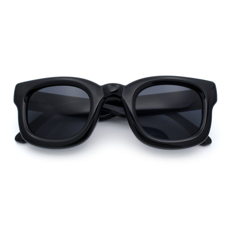 Retro Nostalgic Thick Bubble Plastic Frame Retro Horn Rim Sunglasses