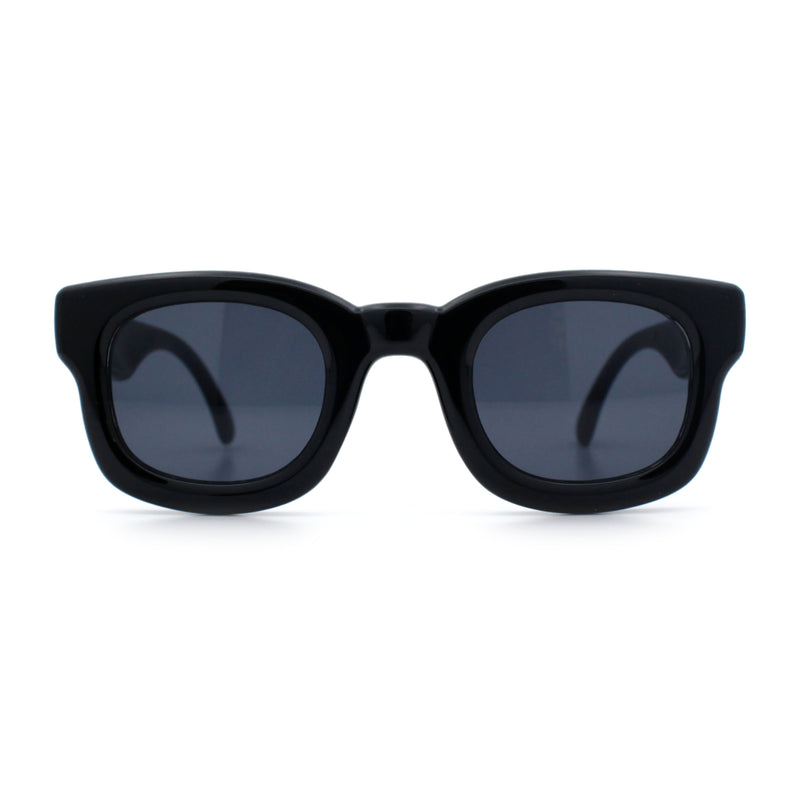 Retro Nostalgic Thick Bubble Plastic Frame Retro Horn Rim Sunglasses