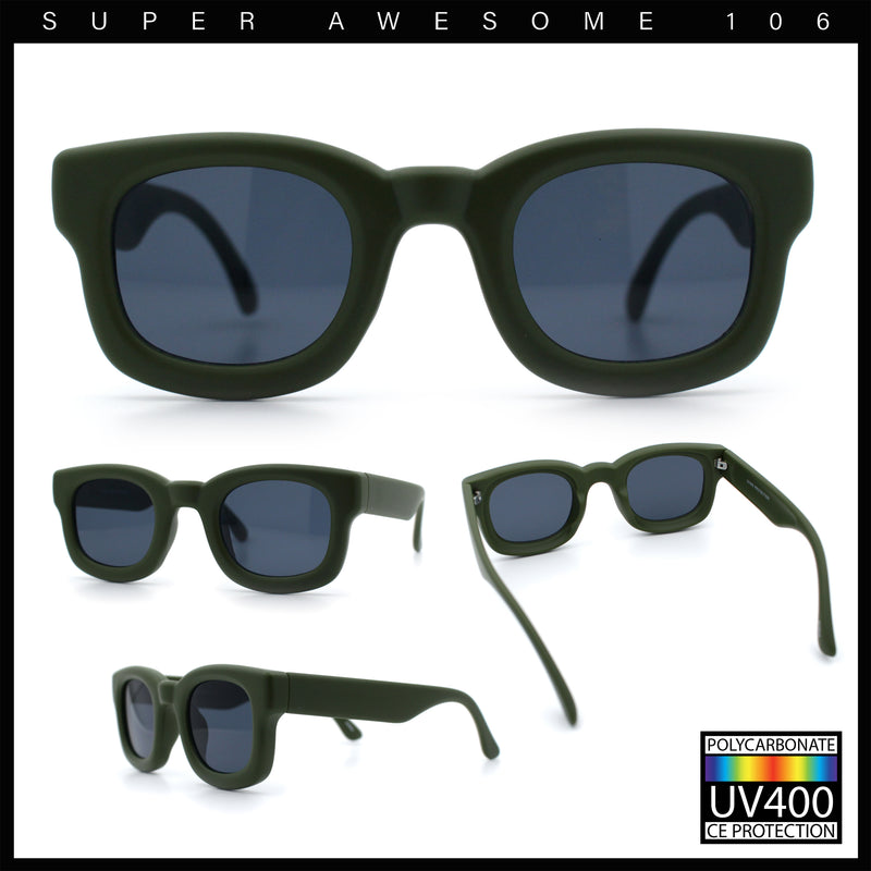Retro Nostalgic Thick Bubble Plastic Frame Retro Horn Rim Sunglasses
