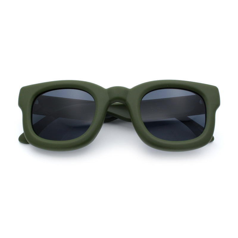 Retro Nostalgic Thick Bubble Plastic Frame Retro Horn Rim Sunglasses