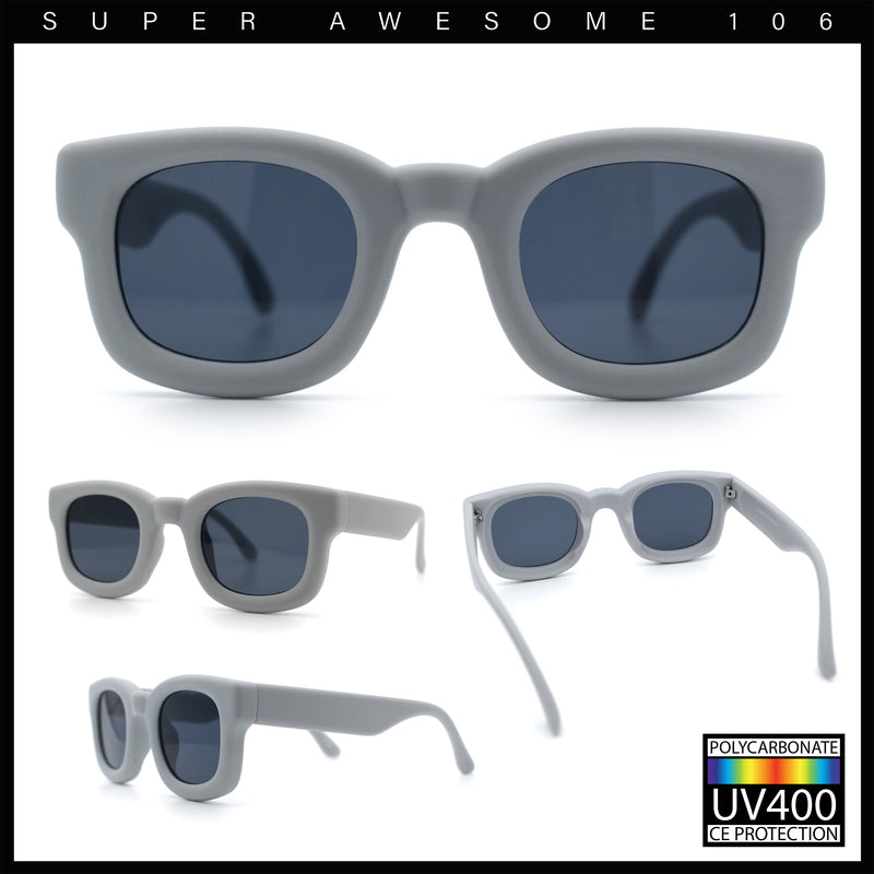 Retro Nostalgic Thick Bubble Plastic Frame Retro Horn Rim Sunglasses