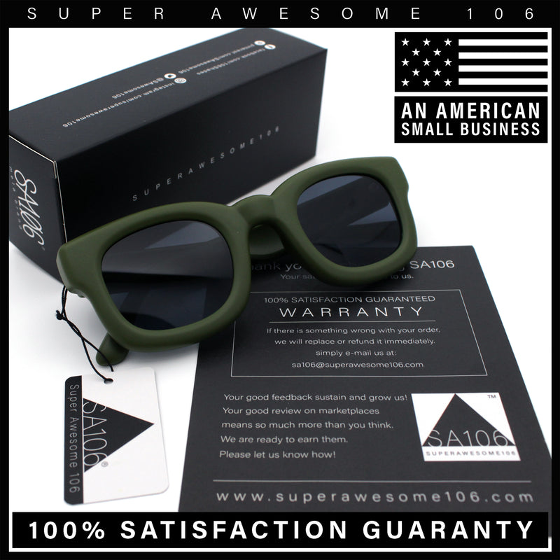 Retro Nostalgic Thick Bubble Plastic Frame Retro Horn Rim Sunglasses
