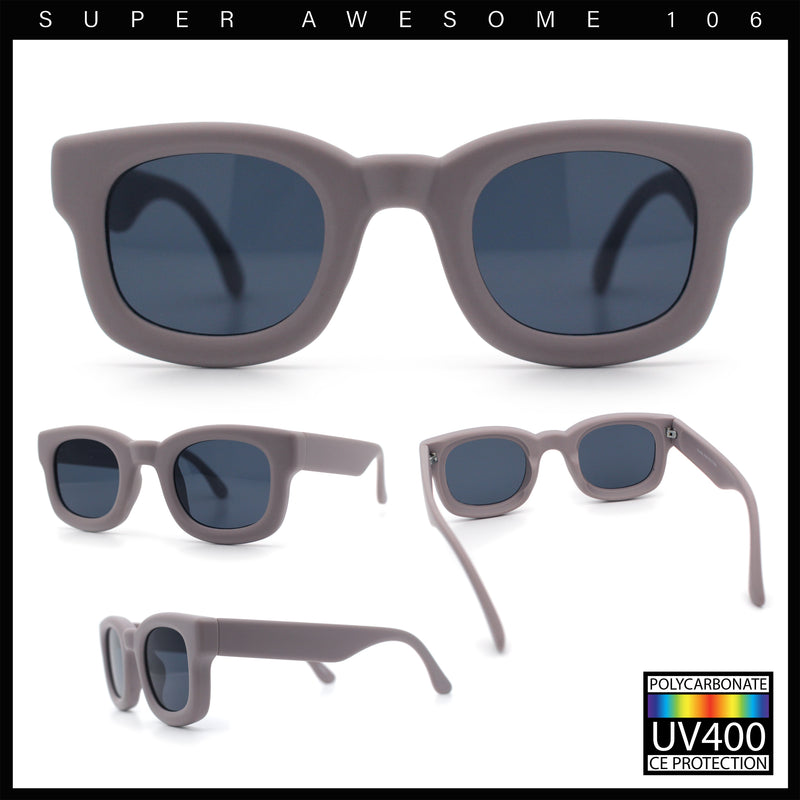 Retro Nostalgic Thick Bubble Plastic Frame Retro Horn Rim Sunglasses