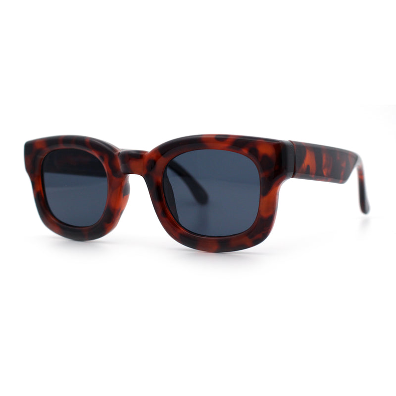 Retro Nostalgic Thick Bubble Plastic Frame Retro Horn Rim Sunglasses