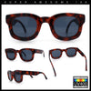 Retro Nostalgic Thick Bubble Plastic Frame Retro Horn Rim Sunglasses