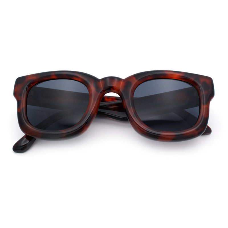 Retro Nostalgic Thick Bubble Plastic Frame Retro Horn Rim Sunglasses