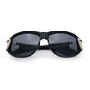 Womens Diva Wrap Around Double Heart Jewel Hinge Plastic Fashion Sunglasses