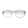 Womens Diva Wrap Around Double Heart Jewel Hinge Plastic Fashion Sunglasses