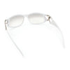Womens Diva Wrap Around Double Heart Jewel Hinge Plastic Fashion Sunglasses