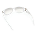 Womens Diva Wrap Around Double Heart Jewel Hinge Plastic Fashion Sunglasses