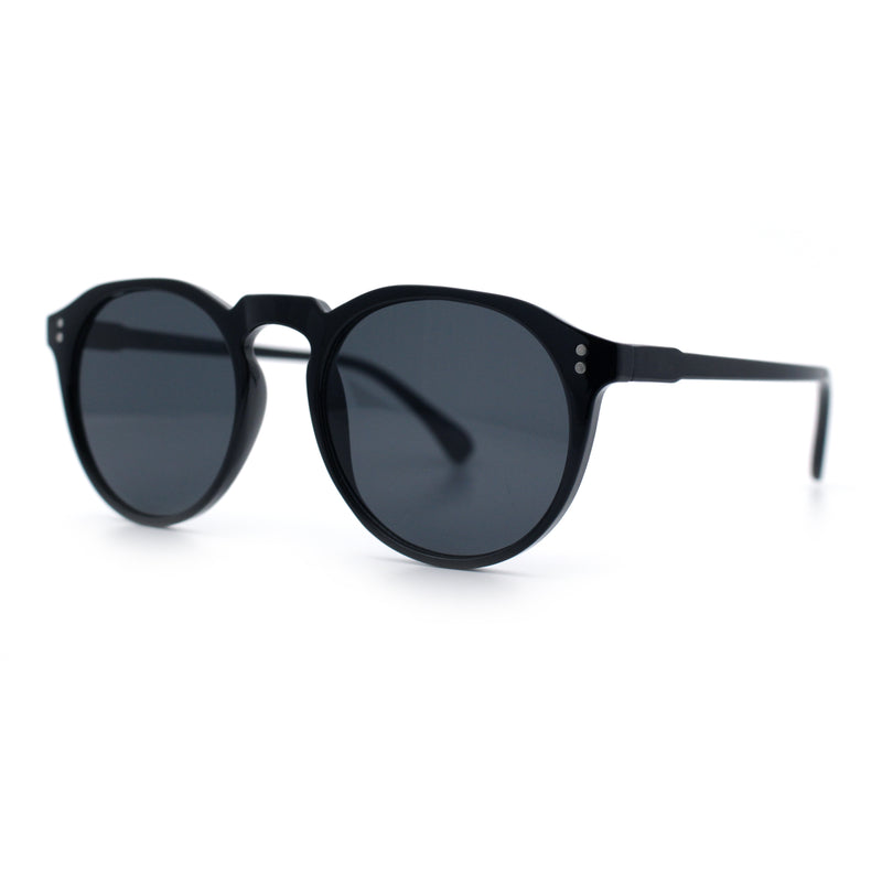 Hipster Keyhole Round Horn Rim Plastic Nostalgic Retro Sunglasses