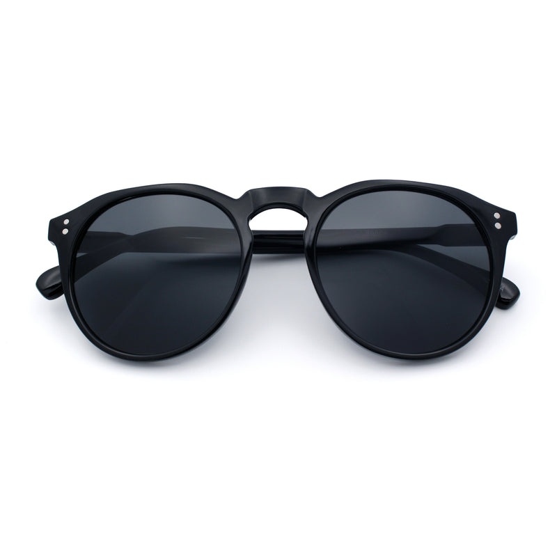 Hipster Keyhole Round Horn Rim Plastic Nostalgic Retro Sunglasses