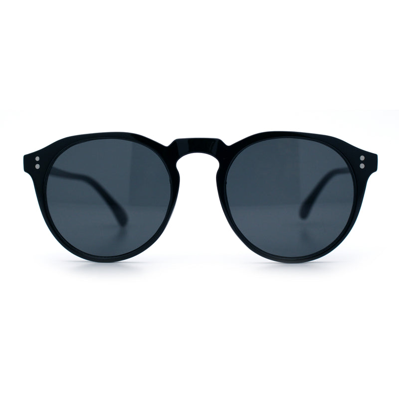 Hipster Keyhole Round Horn Rim Plastic Nostalgic Retro Sunglasses