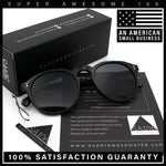 Hipster Keyhole Round Horn Rim Plastic Nostalgic Retro Sunglasses