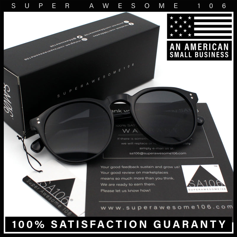 Hipster Keyhole Round Horn Rim Plastic Nostalgic Retro Sunglasses