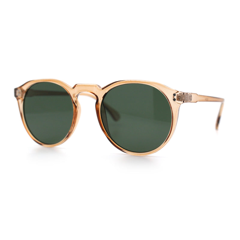 Hipster Keyhole Round Horn Rim Plastic Nostalgic Retro Sunglasses