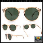 Hipster Keyhole Round Horn Rim Plastic Nostalgic Retro Sunglasses