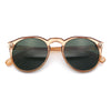 Hipster Keyhole Round Horn Rim Plastic Nostalgic Retro Sunglasses