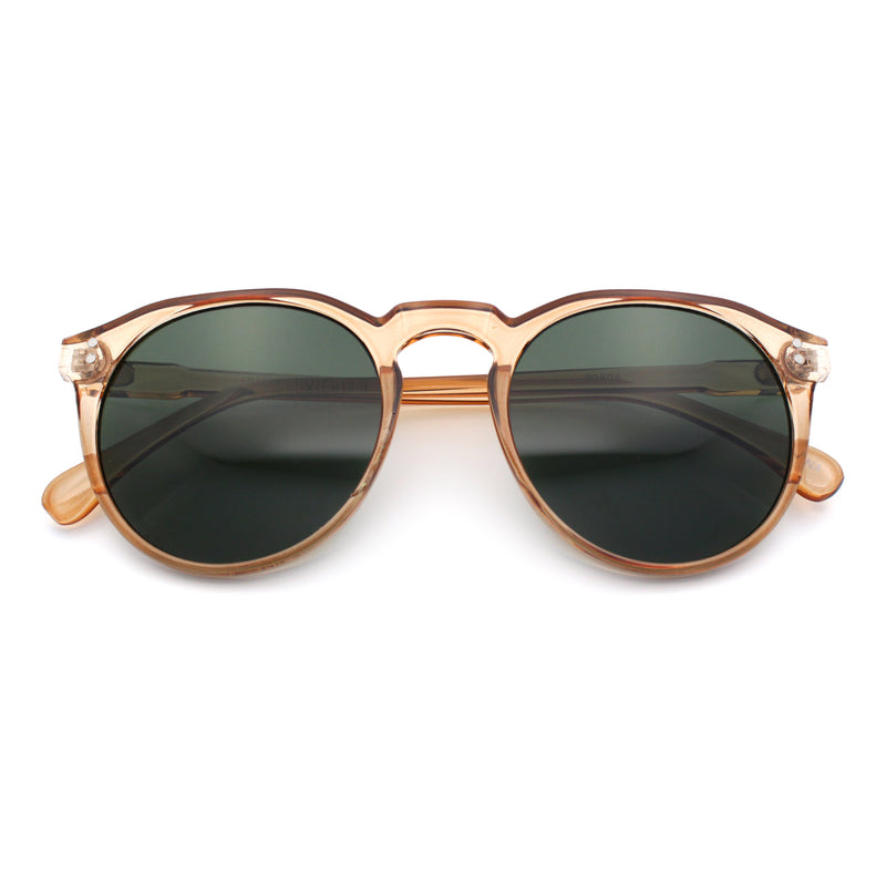 Hipster Keyhole Round Horn Rim Plastic Nostalgic Retro Sunglasses