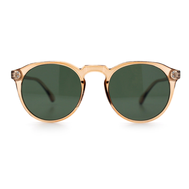 Hipster Keyhole Round Horn Rim Plastic Nostalgic Retro Sunglasses