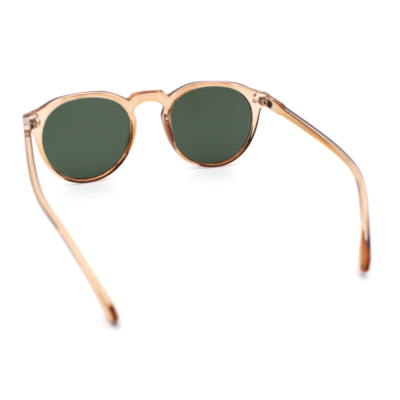 Hipster Keyhole Round Horn Rim Plastic Nostalgic Retro Sunglasses