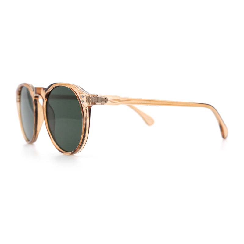 Hipster Keyhole Round Horn Rim Plastic Nostalgic Retro Sunglasses