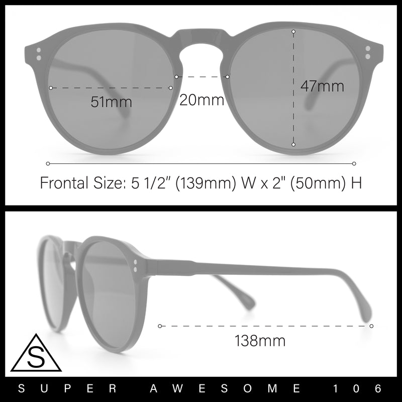 Hipster Keyhole Round Horn Rim Plastic Nostalgic Retro Sunglasses