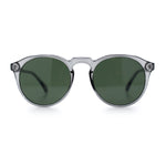 Hipster Keyhole Round Horn Rim Plastic Nostalgic Retro Sunglasses