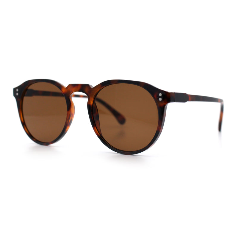 Hipster Keyhole Round Horn Rim Plastic Nostalgic Retro Sunglasses
