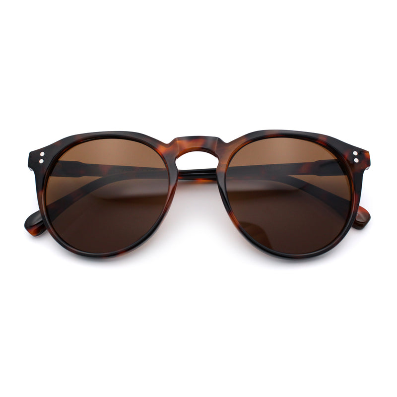 Hipster Keyhole Round Horn Rim Plastic Nostalgic Retro Sunglasses