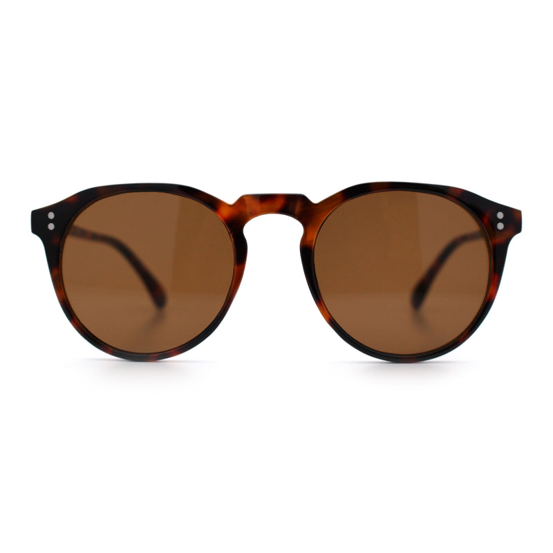 Hipster Keyhole Round Horn Rim Plastic Nostalgic Retro Sunglasses