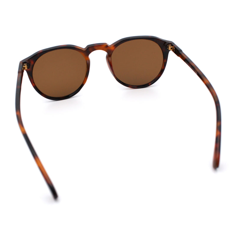 Hipster Keyhole Round Horn Rim Plastic Nostalgic Retro Sunglasses