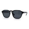 Mens Hipster Keyhole Rectangle Horn Rim Plastic Nostalgic Sunglasses