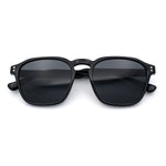 Mens Hipster Keyhole Rectangle Horn Rim Plastic Nostalgic Sunglasses