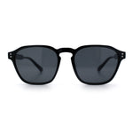 Mens Hipster Keyhole Rectangle Horn Rim Plastic Nostalgic Sunglasses
