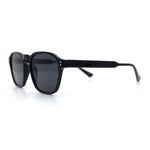 Mens Hipster Keyhole Rectangle Horn Rim Plastic Nostalgic Sunglasses