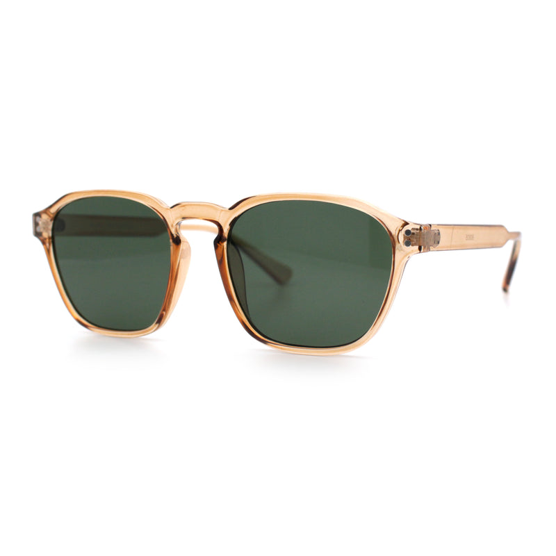 Mens Hipster Keyhole Rectangle Horn Rim Plastic Nostalgic Sunglasses
